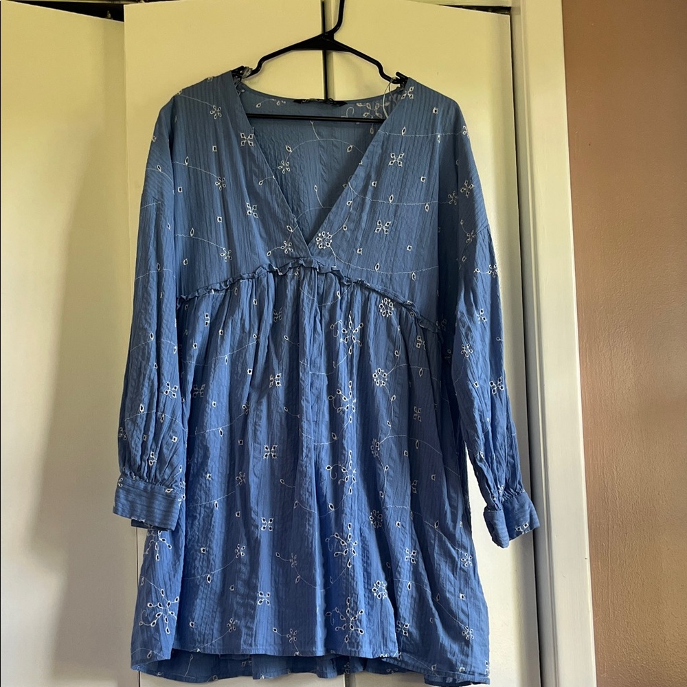 Zara Blue Floral Dress
